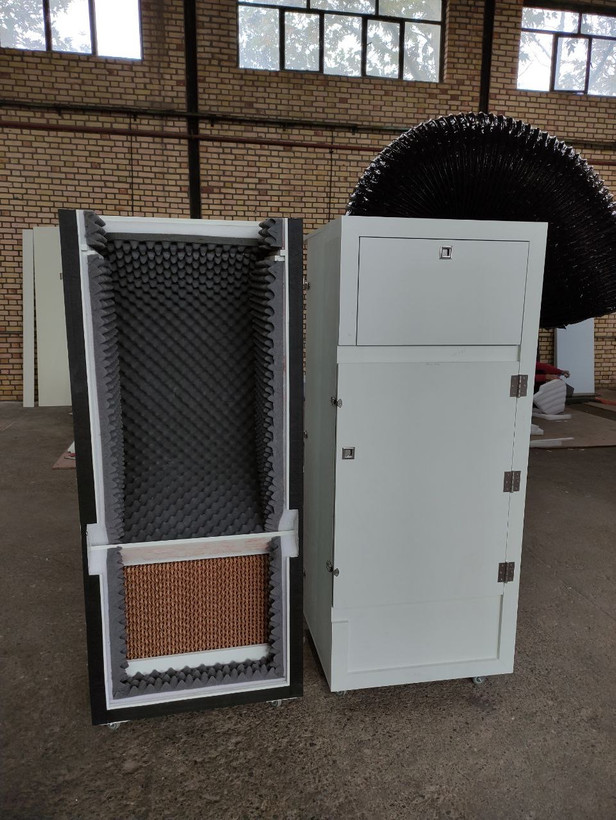 سوپر سایلنت باکس ماینر کولر دار جنس بدنه PVC دو ظرفیتی